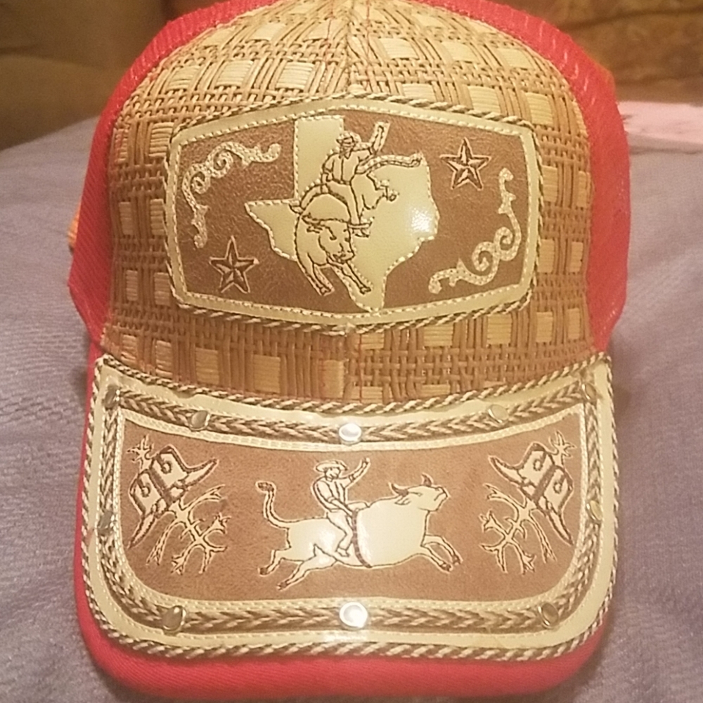 Texas bullrider truckers cap with mesh back